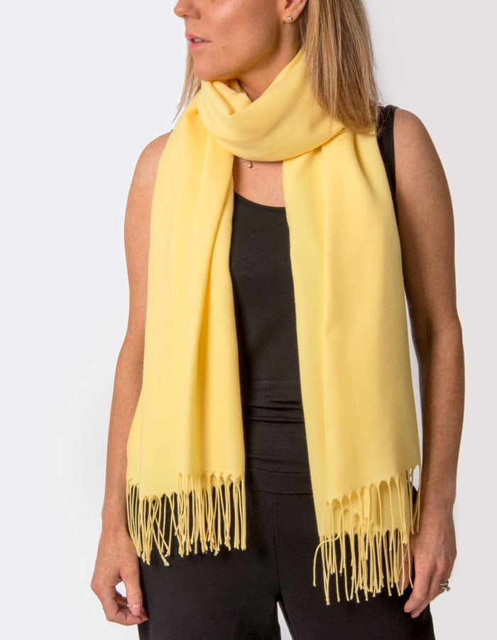 an image showing a yellow pashmina