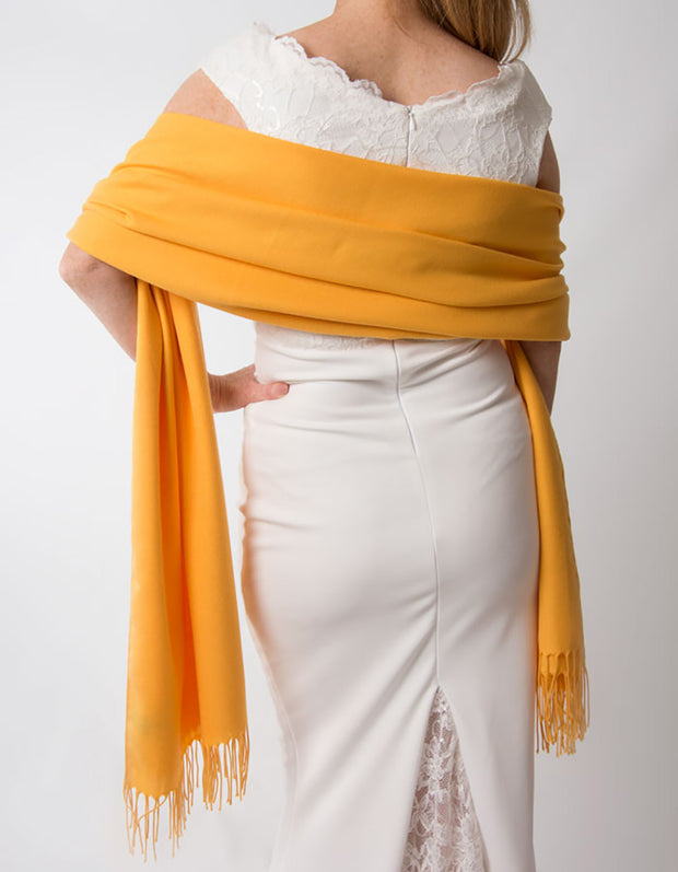 Amber Yellow Wedding Pashmina