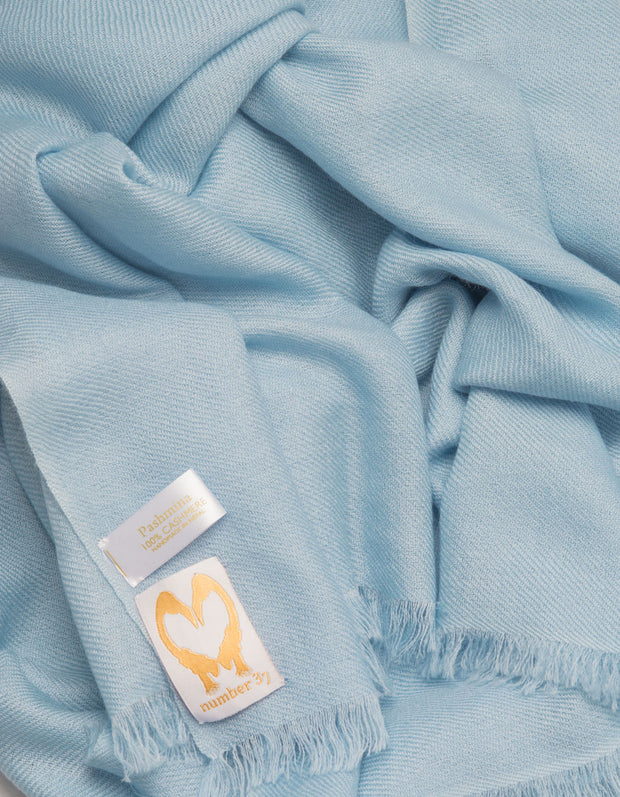 Baby Blue Cashmere Scarf