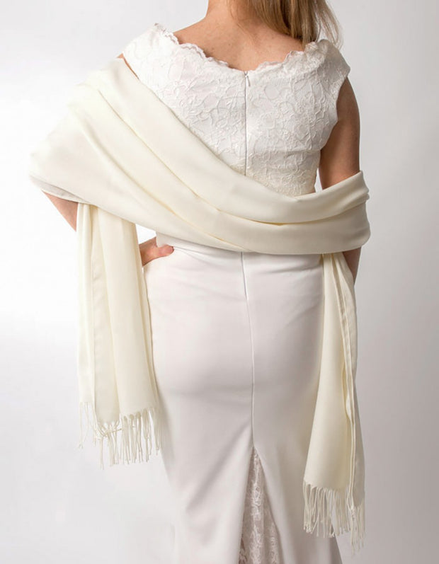 Ivory Wedding Pashmina