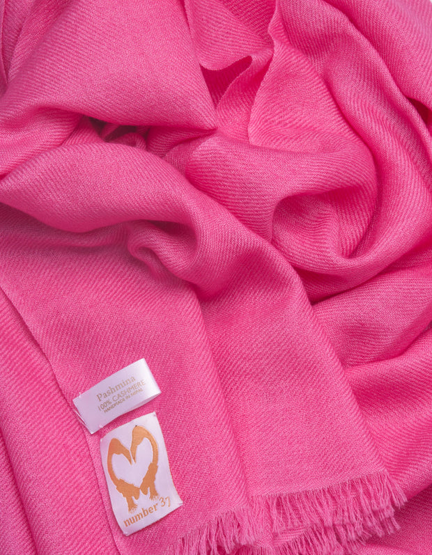 Hot Pink Cashmere Scarf
