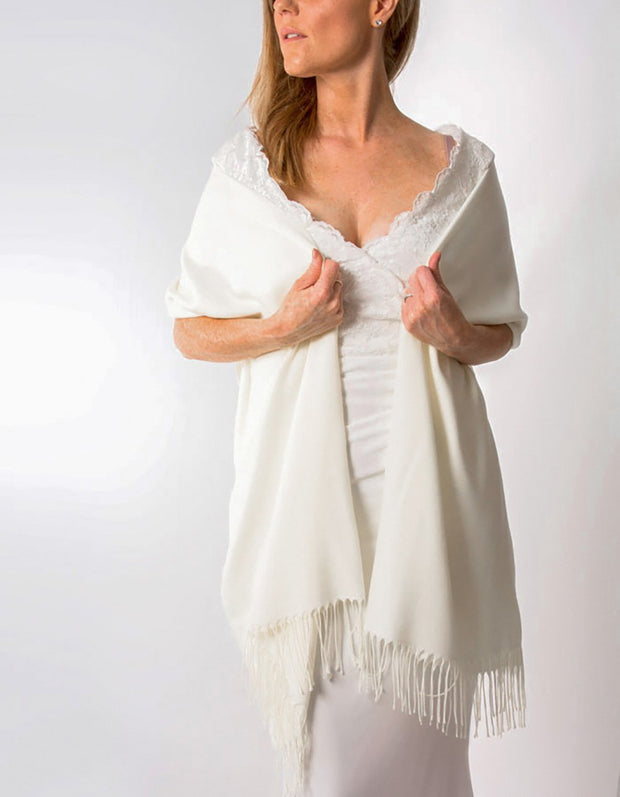 Ivory Wedding Pashmina