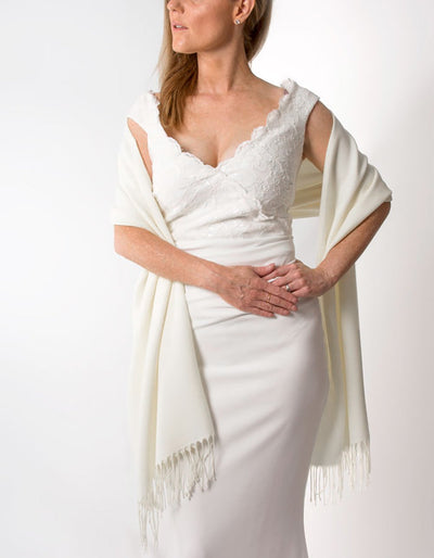 Ivory Wedding Pashmina