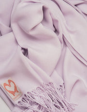 an image showing a close up of a pashmina in Lilac