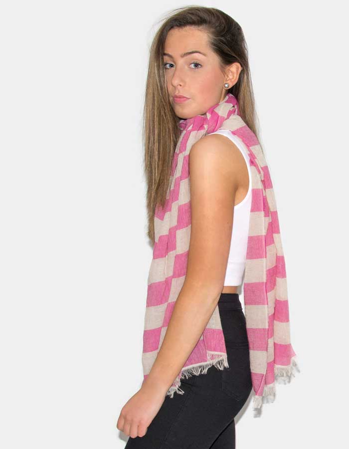 an image showing a linen scarf