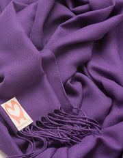 an image showing a close up of a pashmina in Purple