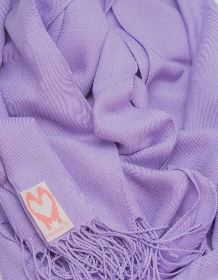 an image showing a close up of a pashmina in Violet Purple