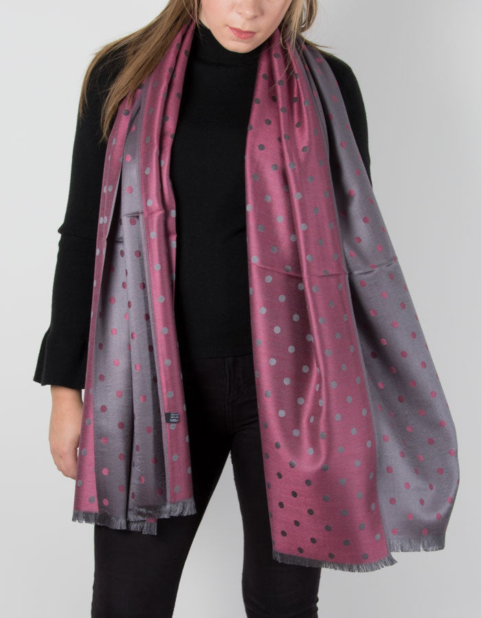 an image showing a Grey Pink Pashmina