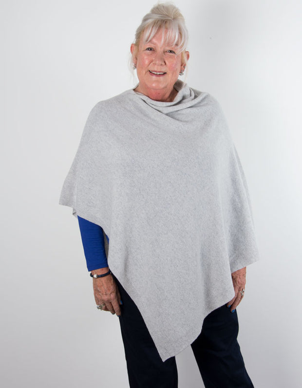 an image showing a grey poncho