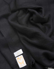 an image showing a black cashmere pashmina scarf