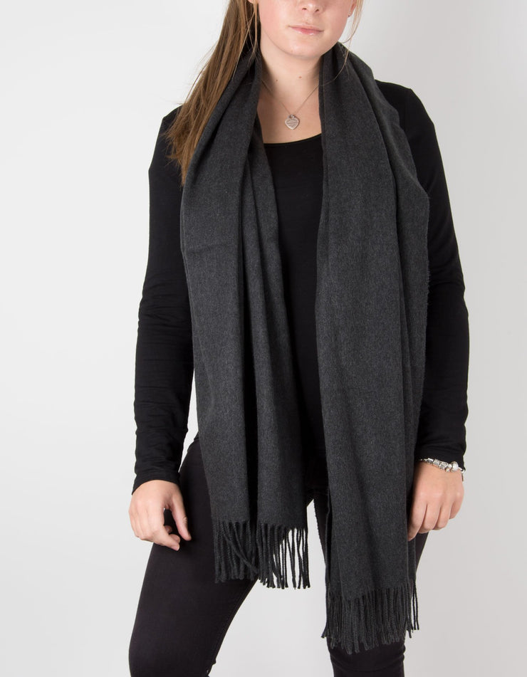 Dark Grey Winter Pashmina - Main Image