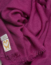 an image showing a pure cashmere pashmina scarf in purple
