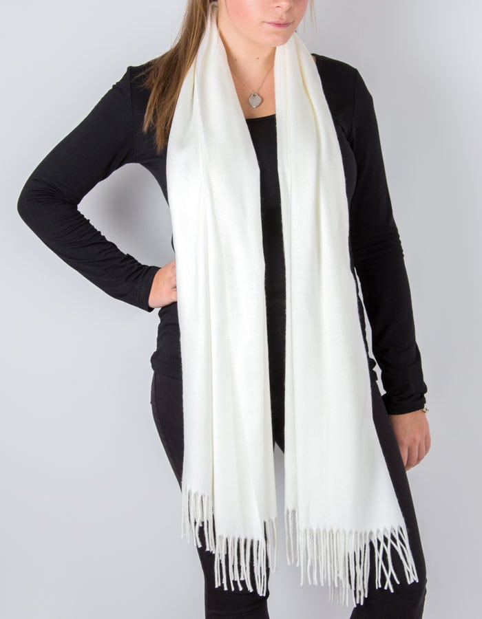 an image showing a winter pashmina in cream