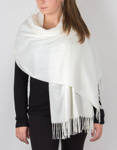 an image showing a winter pashmina in cream