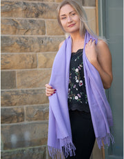 Violet Purple Pashmina Shawl Wrap Scarf